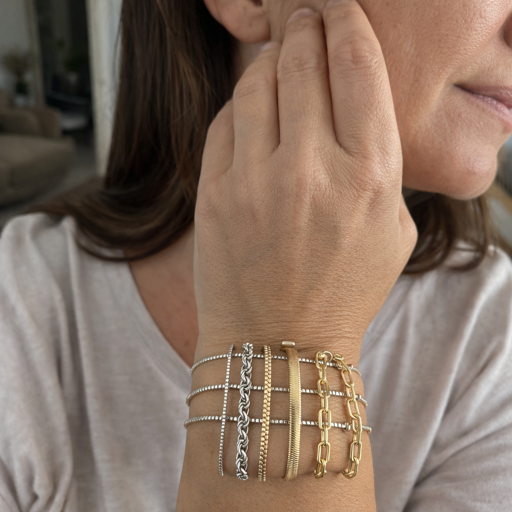 Isabella Vernetta White Gold Bracelet Set