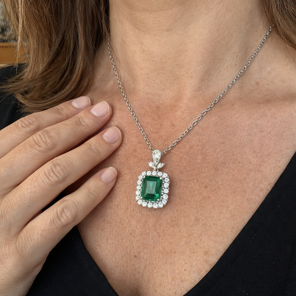 Meliora Brenswyn Emerald Necklace