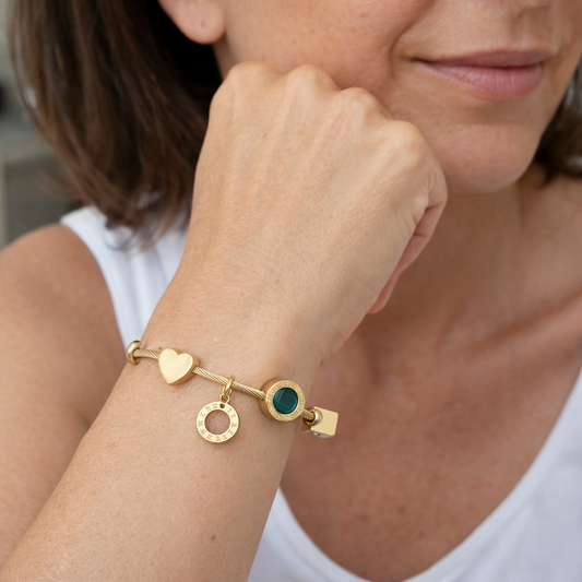 Pulsera Emerence Rousseau Esmeralda | Oro