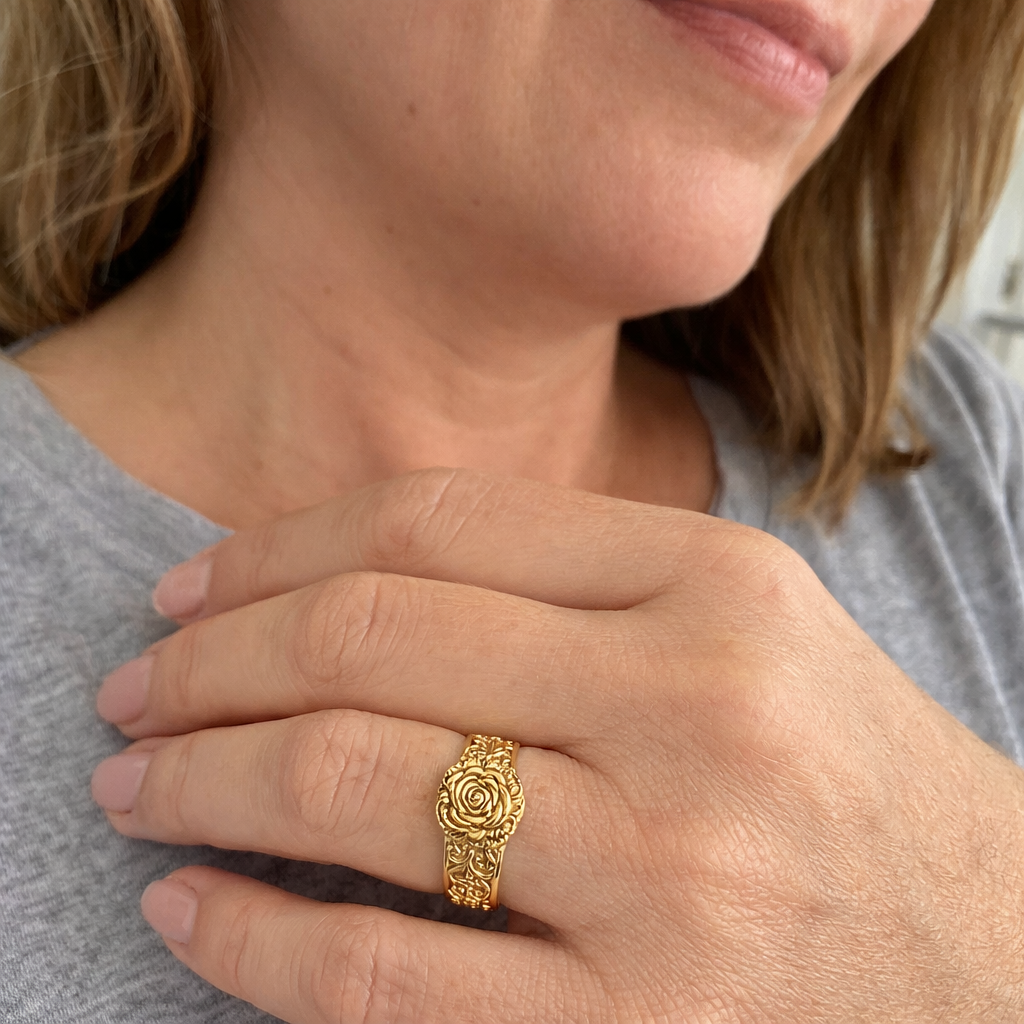 Gilded Flower Yellow Gold Ring