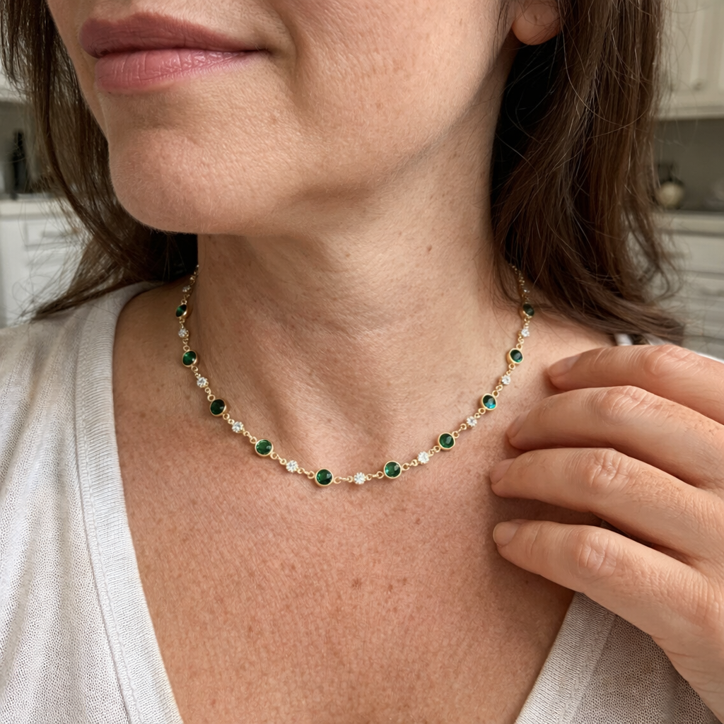 Elira Vescari Emerald Necklace