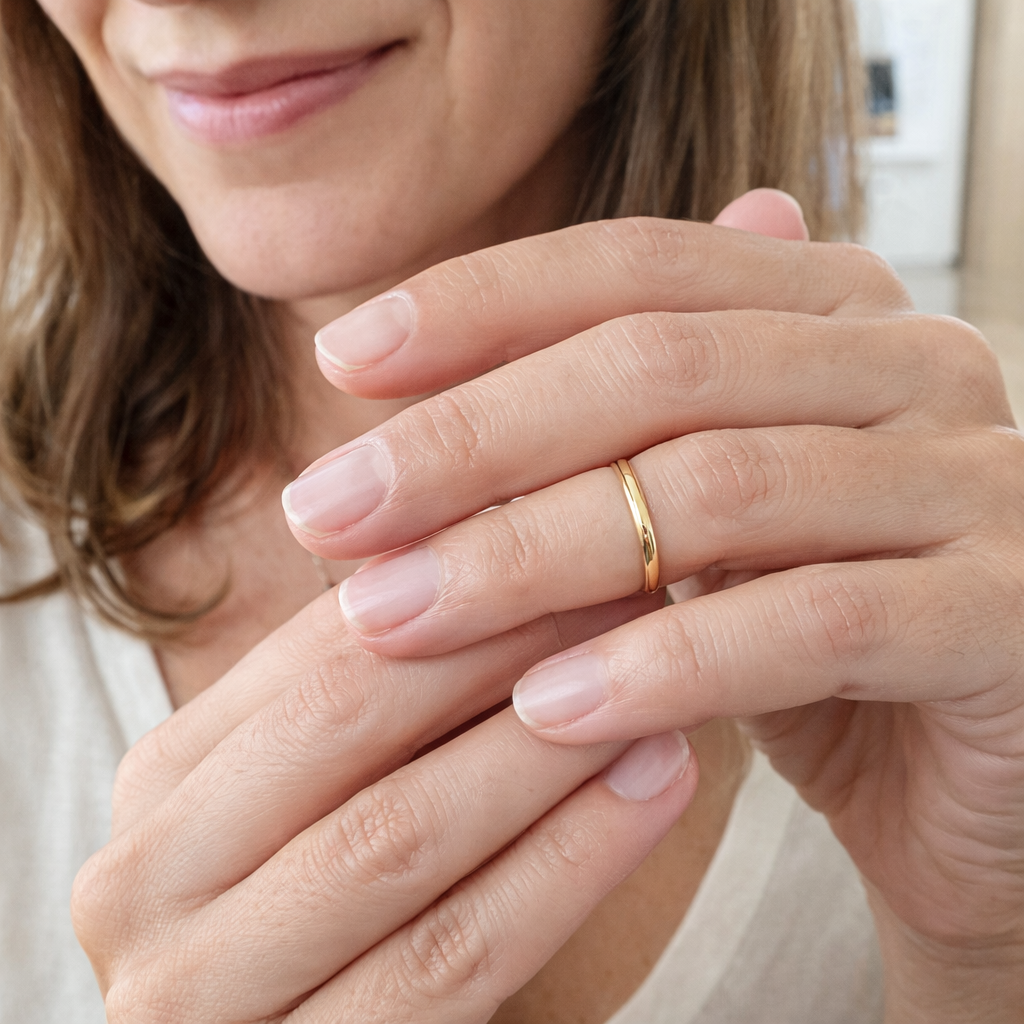 Slim Dome Yellow Gold Ring