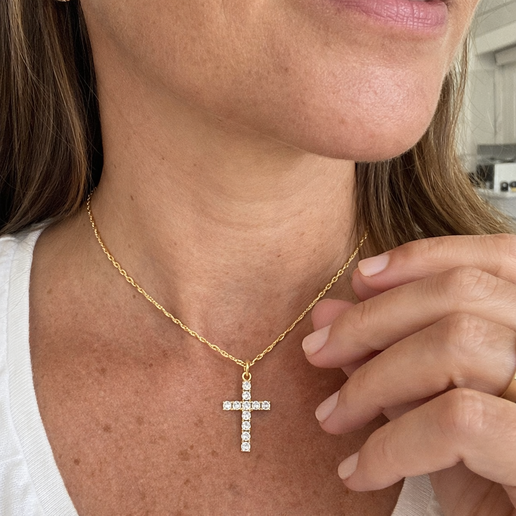 Yellow Gold Cross Necklace