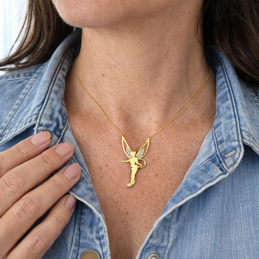 Lucky Fairy Yellow Gold Necklace