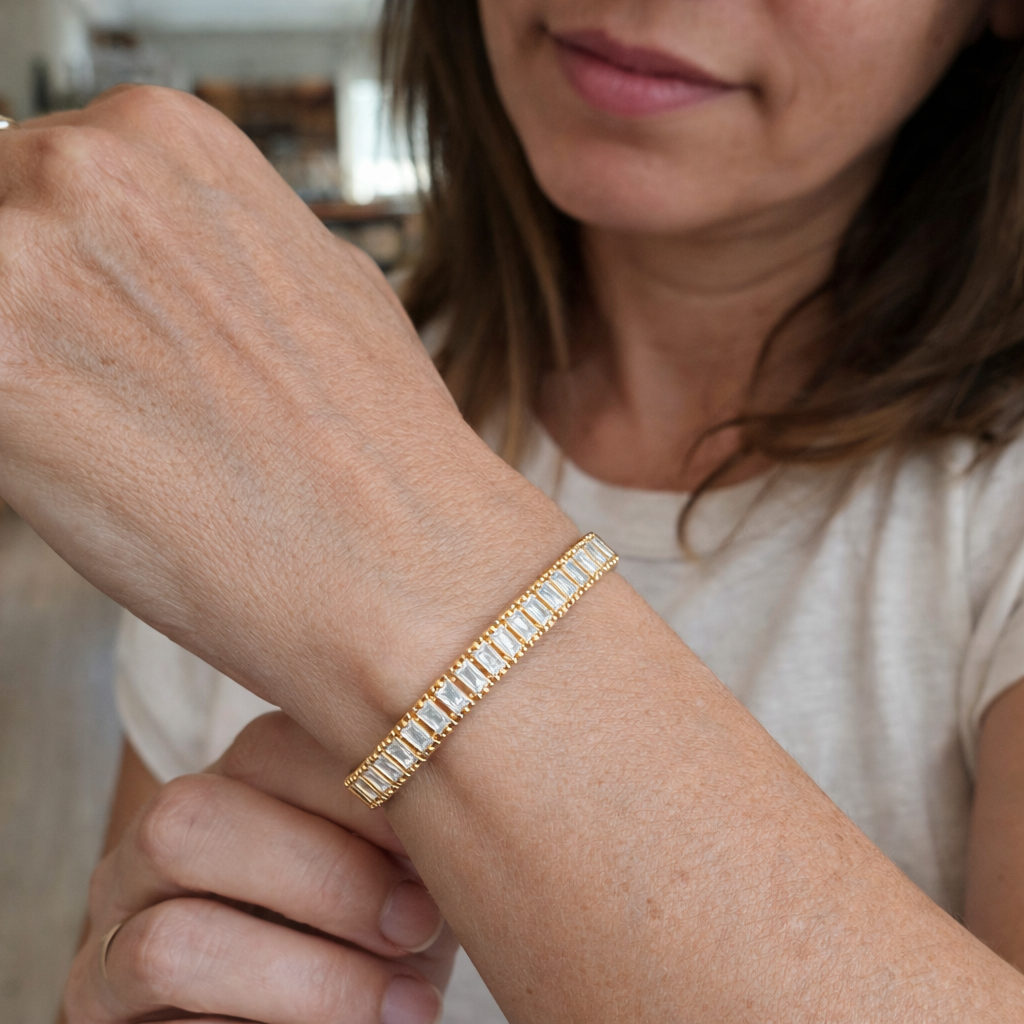 Vertea Tennis Yellow Gold Bracelet