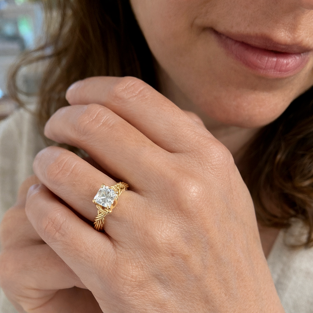 Knotted Band Statement Yellow Gold Ring