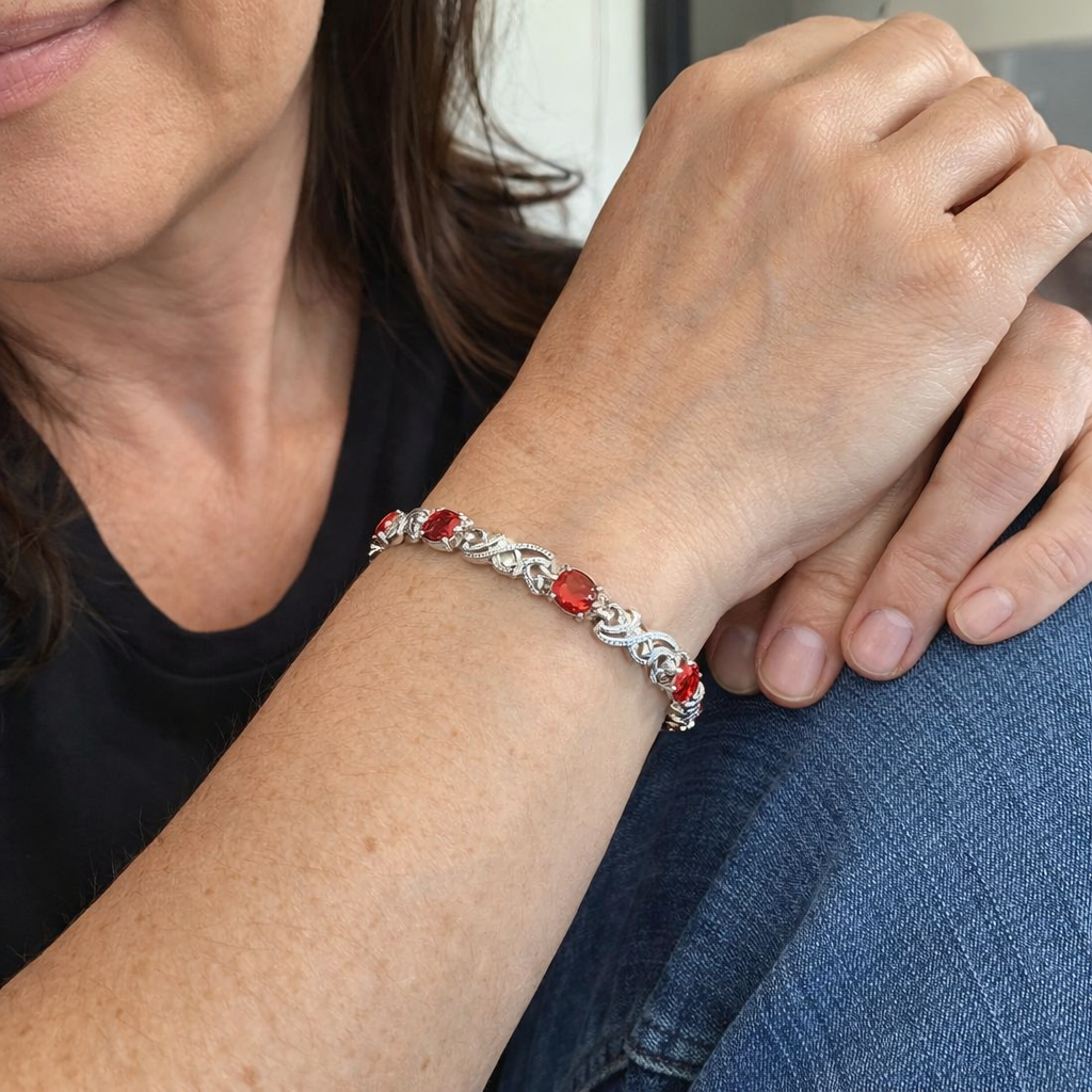 Alendra Flameaux Ruby Bracelet