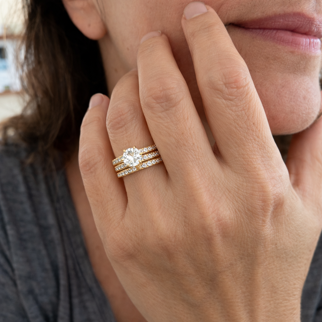Eternal Radiance Yellow Gold Ring Set