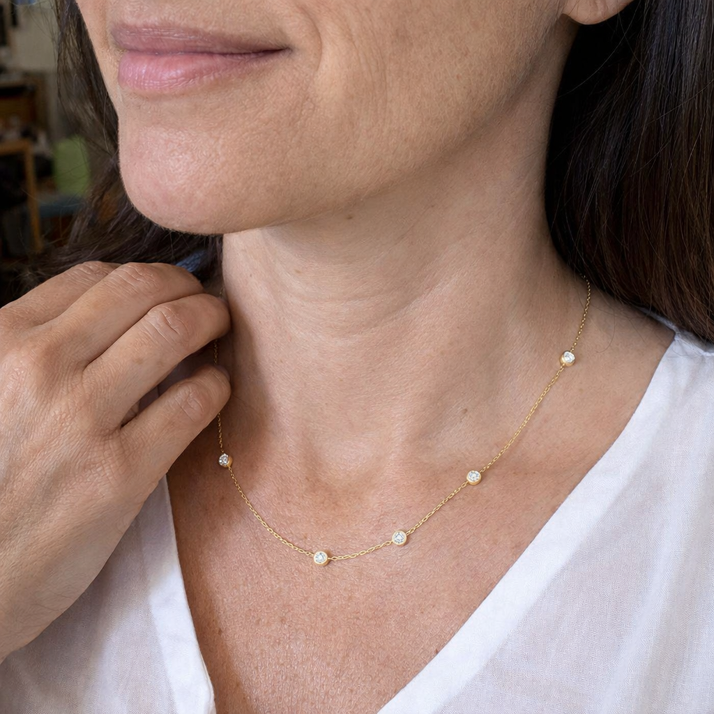 Starfall Yellow Gold Necklace