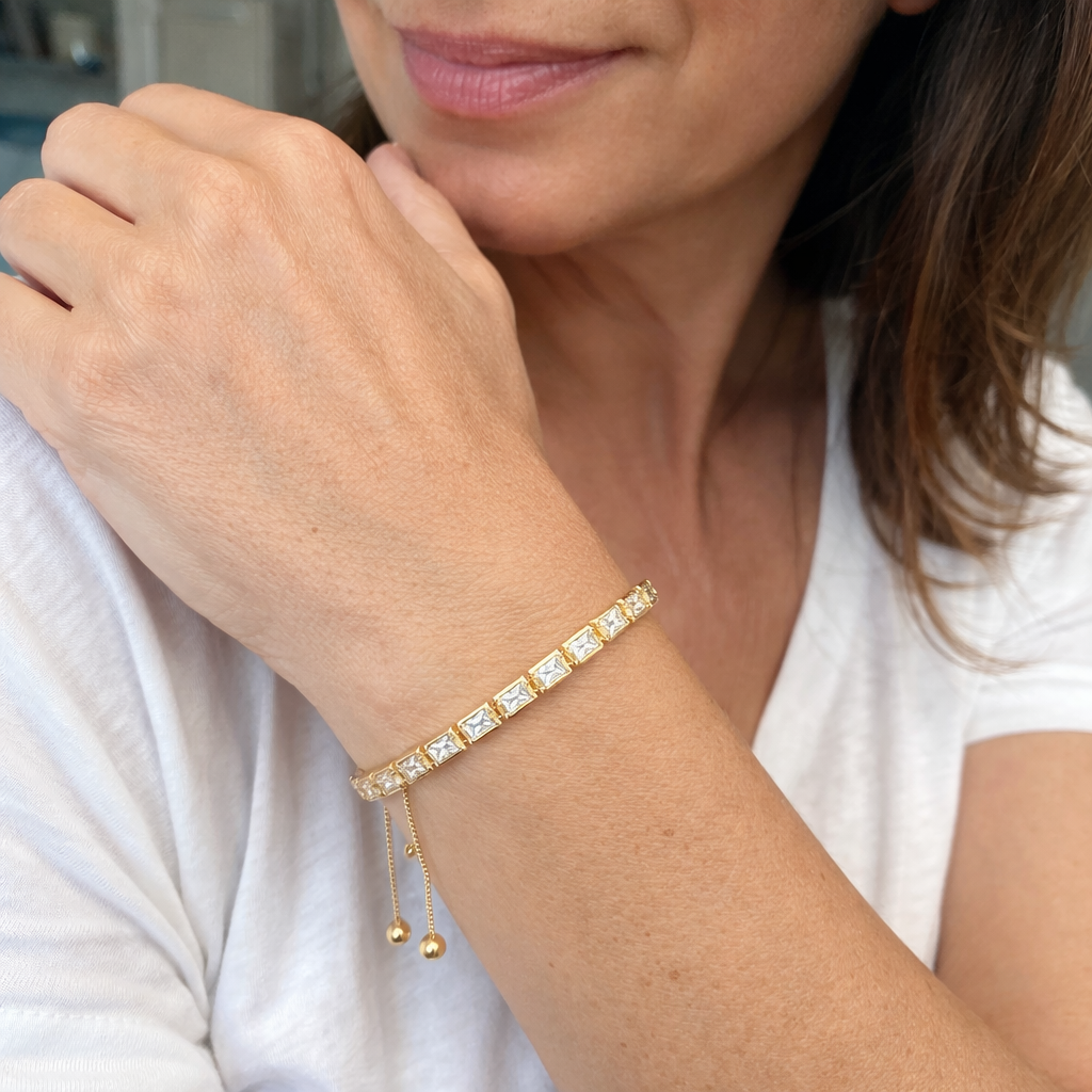 Horizen Tennis Yellow Gold Bracelet