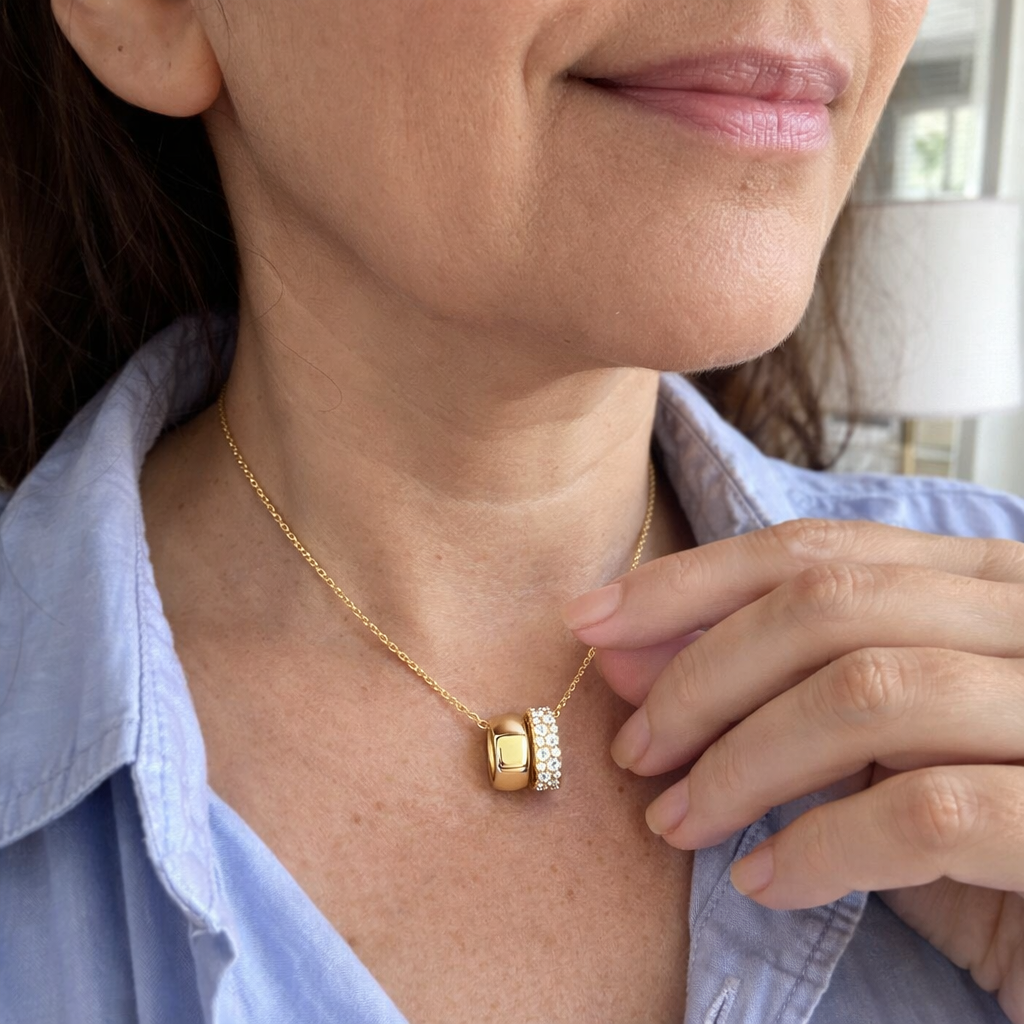 Lumi Duo Yellow Gold Necklace