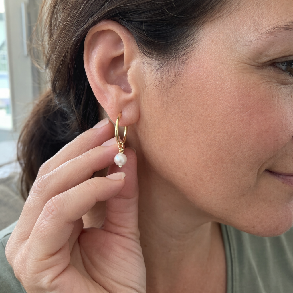Crystal Cluster Small Hoop Yellow Gold Earrings