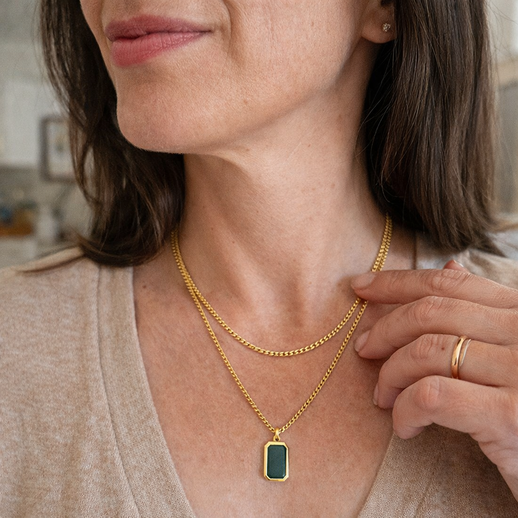 Calynna Marvelle Layered Gemstone Yellow Gold Necklace