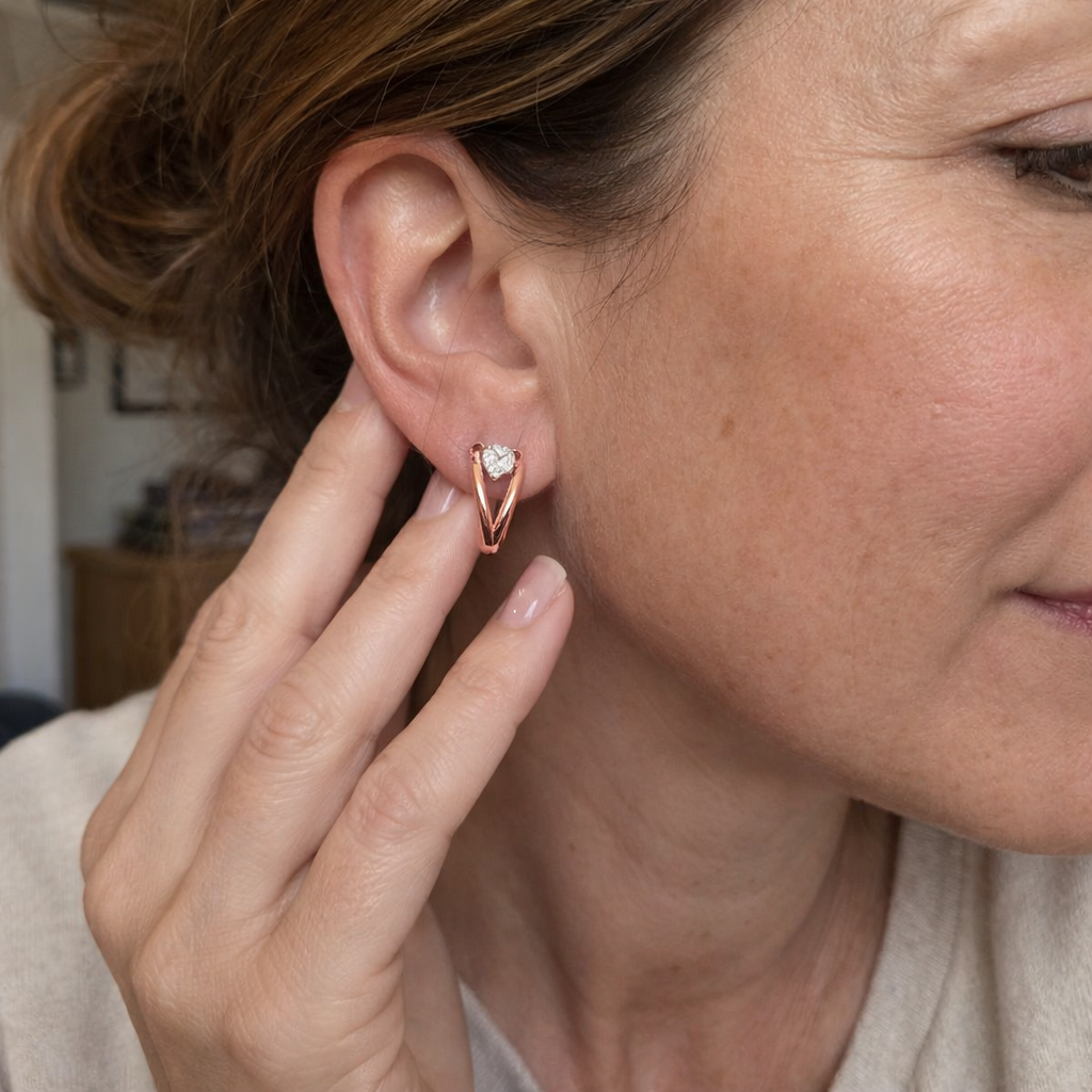 Exquisite Gilded Zircon Drop Yellow Gold Earrings