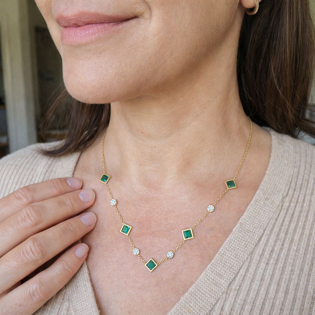 Amelisse Glenwyn Emerald Necklace