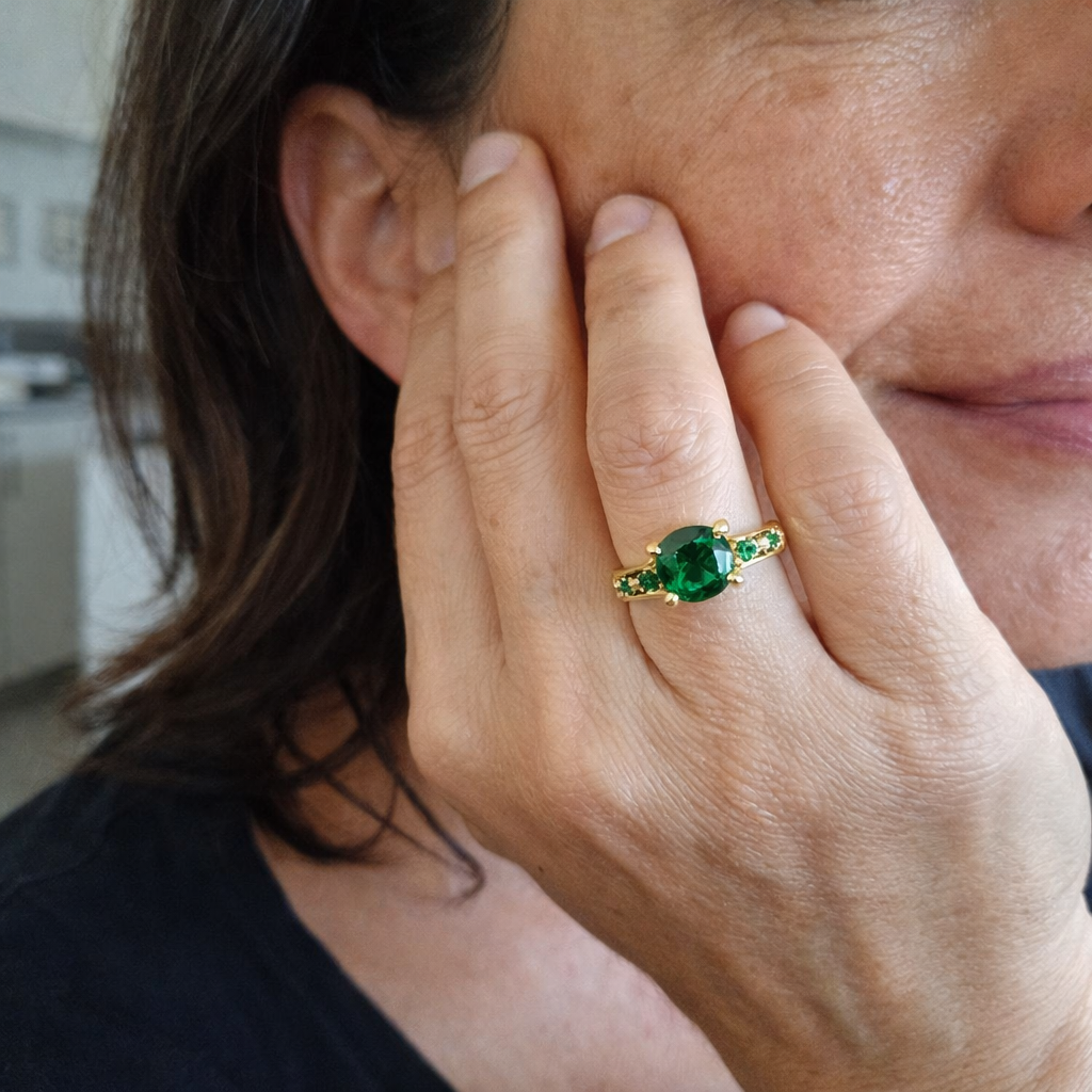 Celia Ferrowyn Emerald Yellow Gold Ring