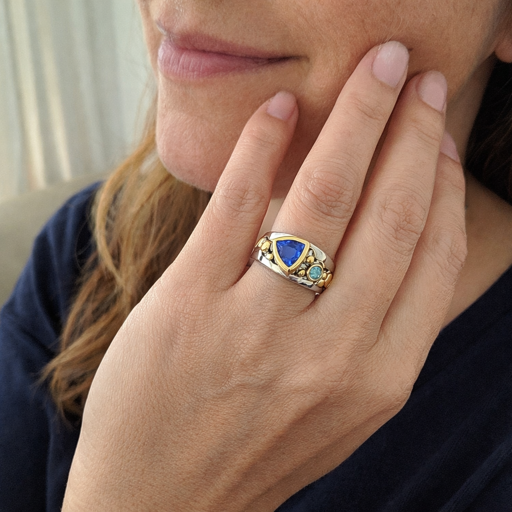 Antique Ice Gem White Gold Ring