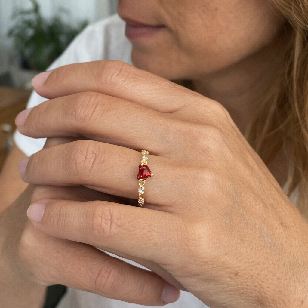 Coralyn Amoura Ruby White Gold Ring