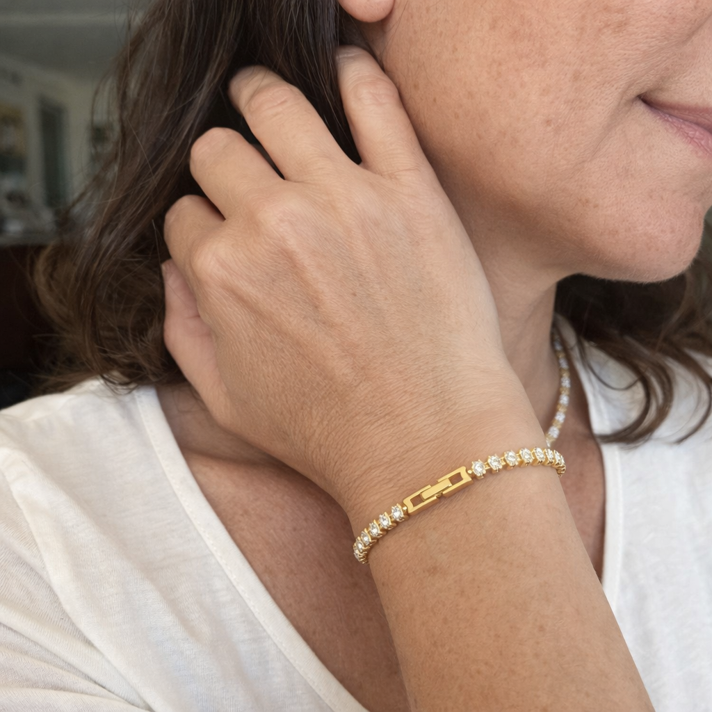 Vionelle Marquise Tennis Yellow Gold Bracelet