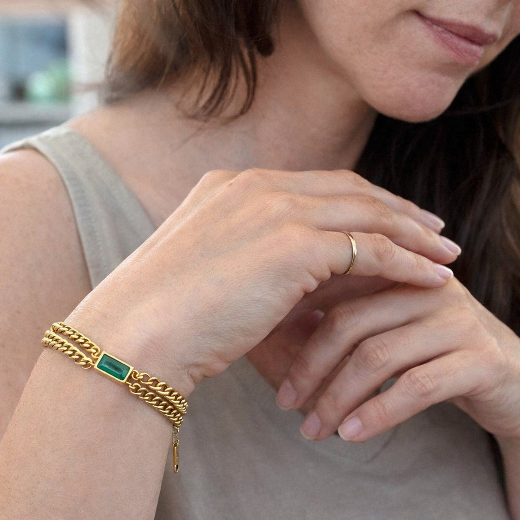 Elodie Veyrac Emerald Bracelet