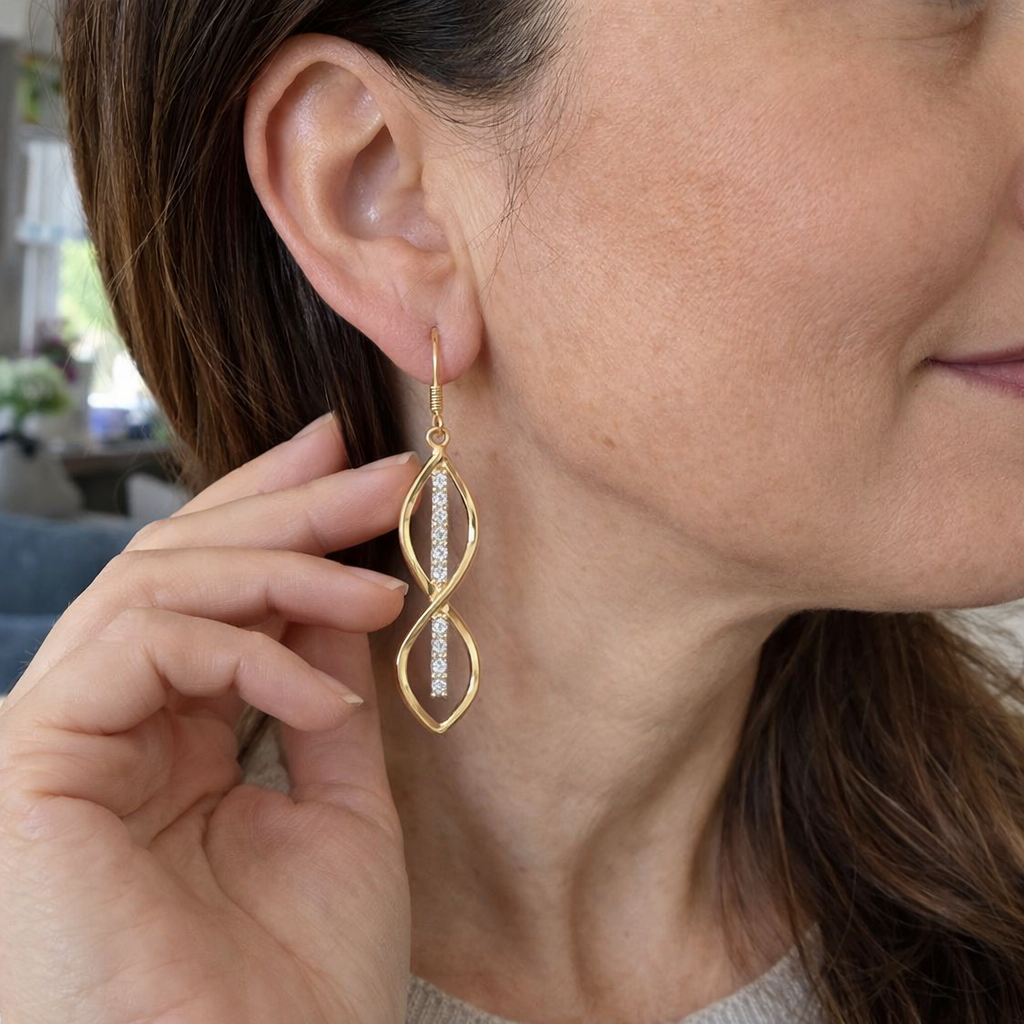 Sunbeam Spiral Yellow Gold Earrings