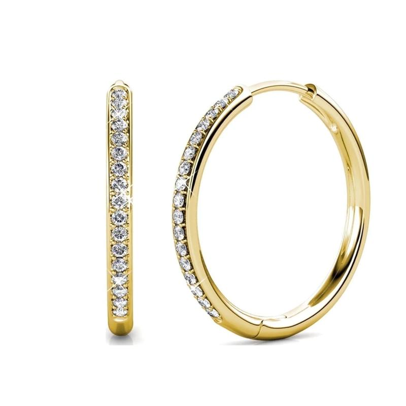 Sorel Pave Yellow Gold Earrings