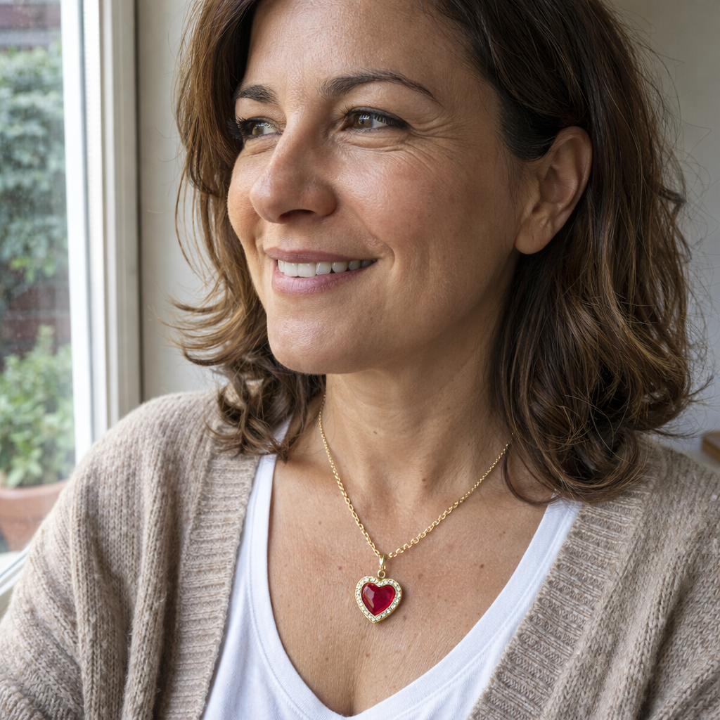 Carmessia Draevyn Ruby Yellow Gold Necklace