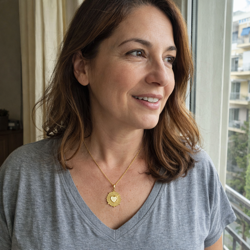 Sunray Love Yellow Gold Necklace