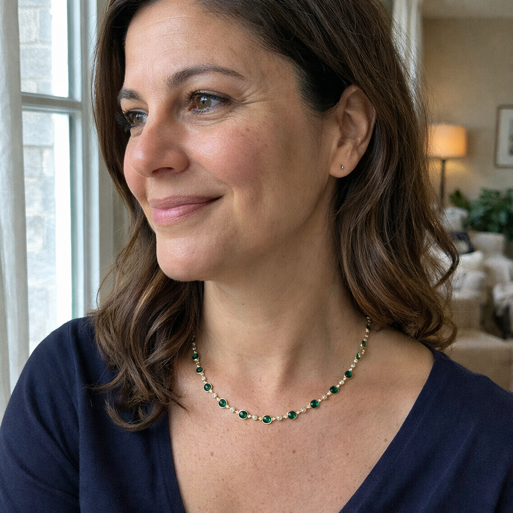 Elira Vescari Emerald Necklace