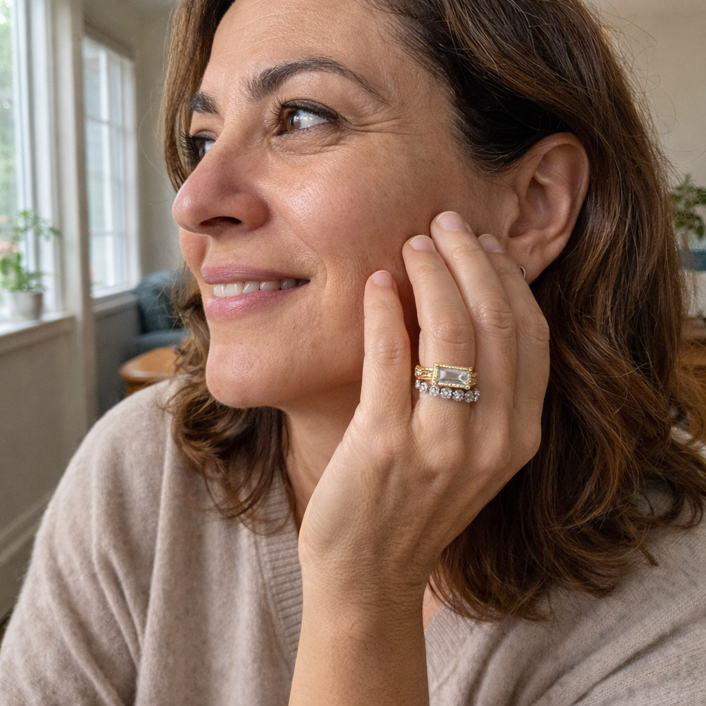 Turquoise Heirloom White Gold Ring Set