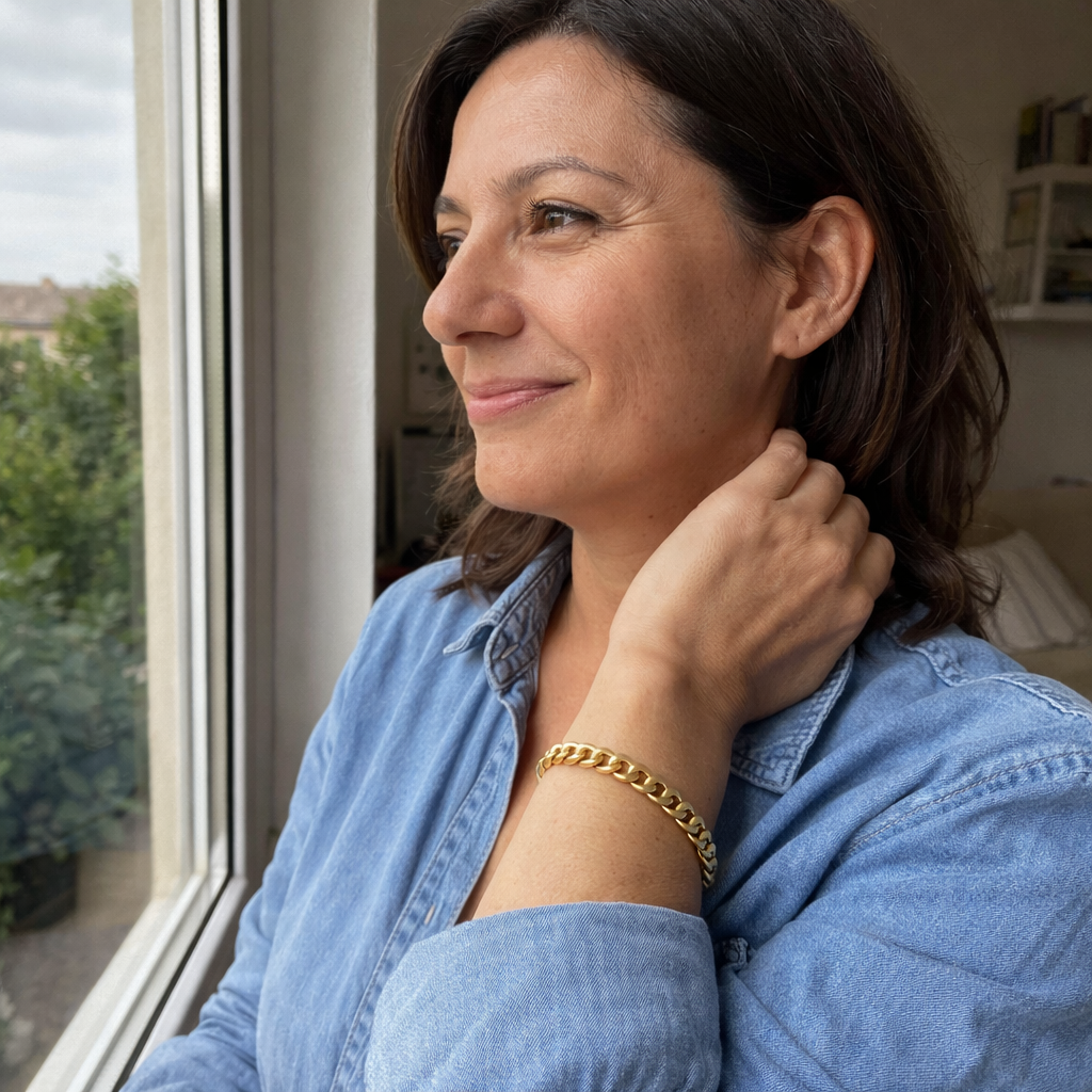 Summer Cuban Yellow Gold Bracelet