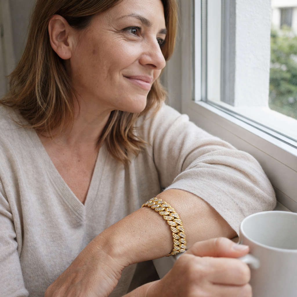 Everleaf Tennis Yellow Gold Bracelet