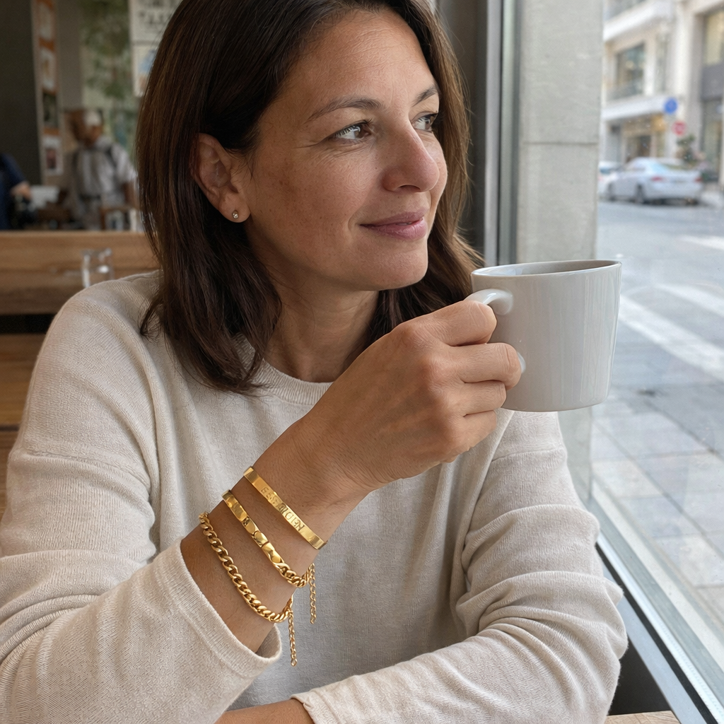 Elan Mercer Yellow Gold Bracelet Set
