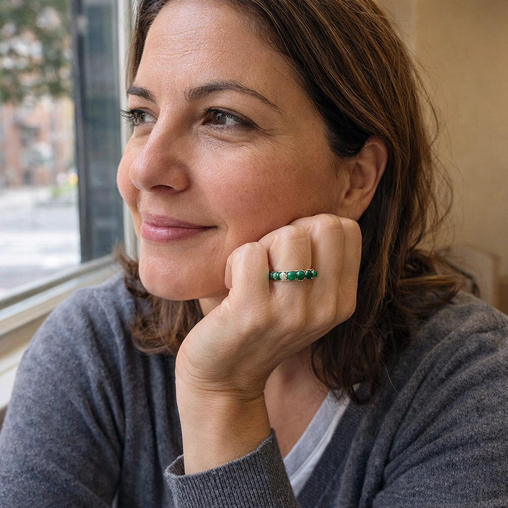Luneth Ardenelle Emerald White Gold Ring