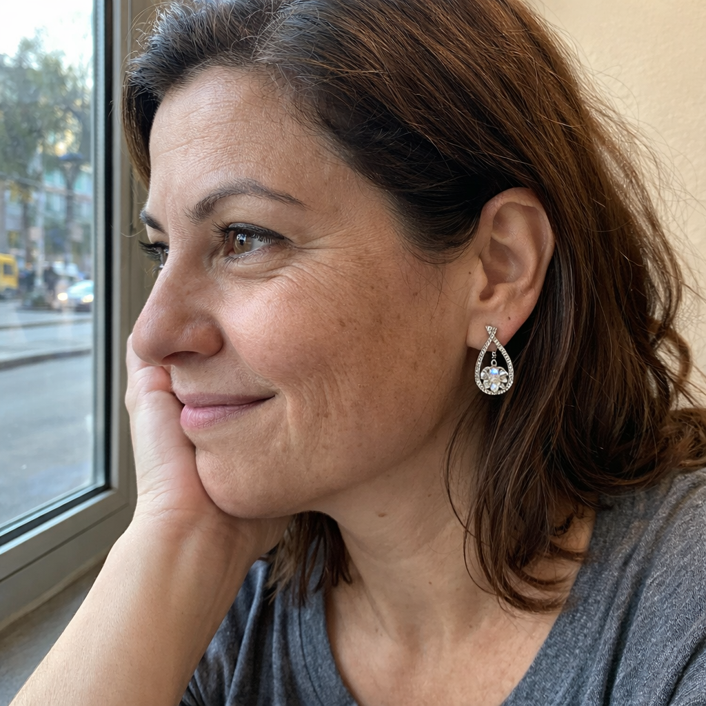 Arielle White Gold Earrings