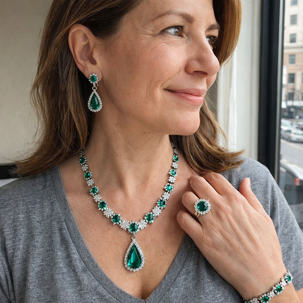 Adriana Lysandre Emerald Set