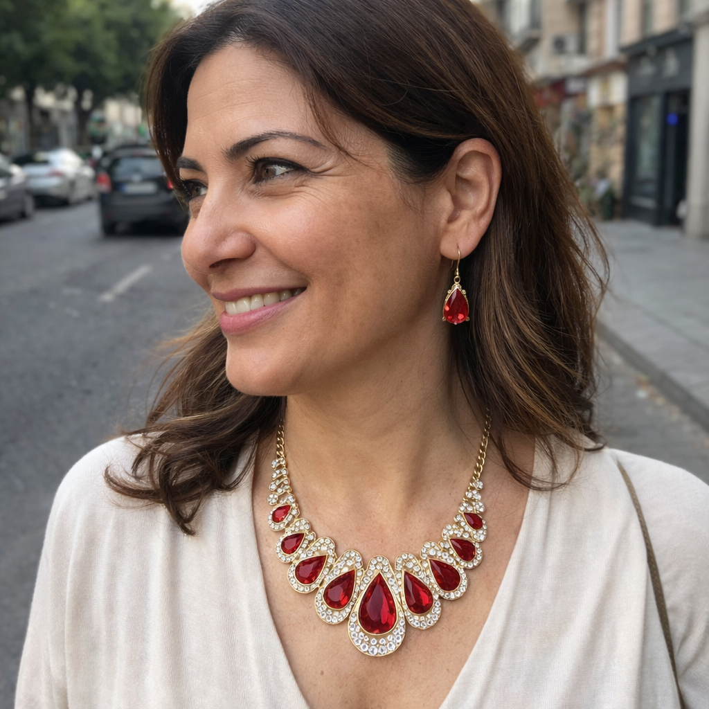 Maevina Crimselle Ruby Set