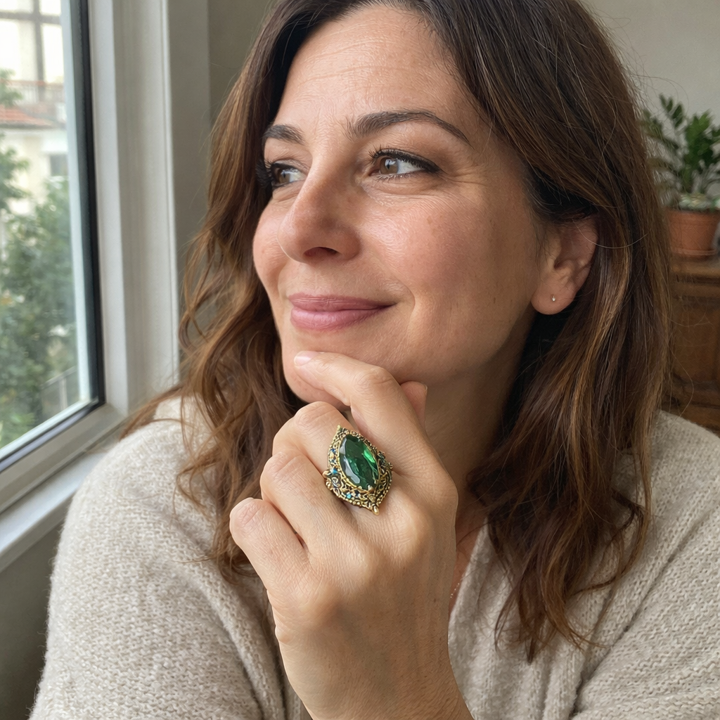 Regent Emerald Yellow Gold Ring