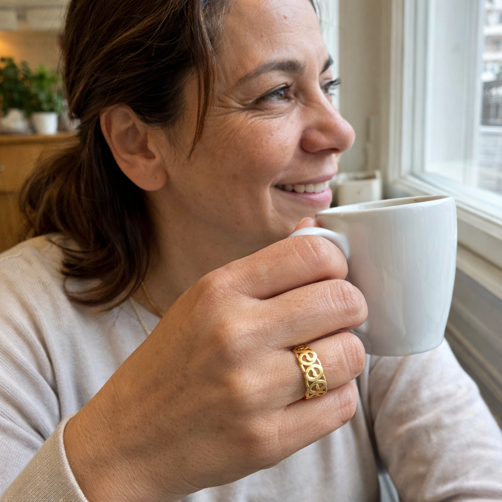 Ella Classic Motif Yellow Gold Ring