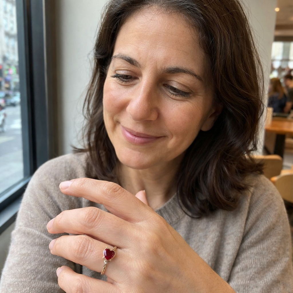 Coralyn Amoura Ruby Yellow Gold Ring