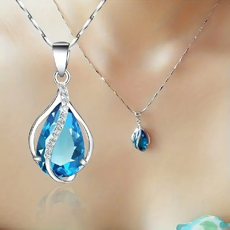 Celestine Vireaux Gemstone White Gold Necklace