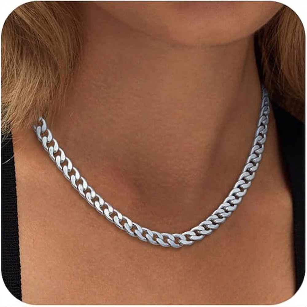 Thick Cuban Link Yellow Gold Necklace