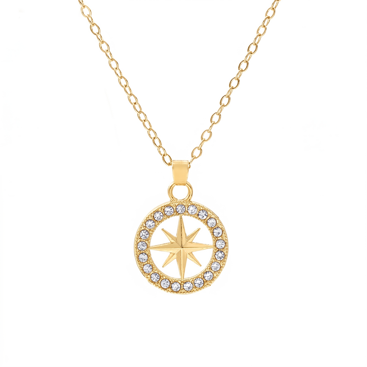 Collana Pendente Stella Polare Oro bianco