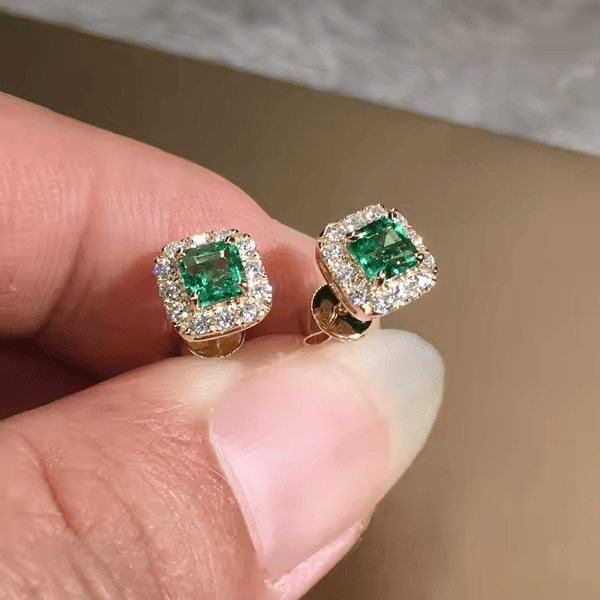 Ceryntha Malvae Gemstone Yellow Gold Earrings