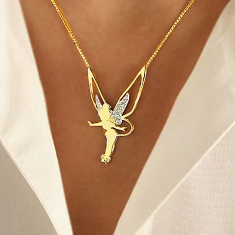 Lucky Fairy Yellow Gold Necklace
