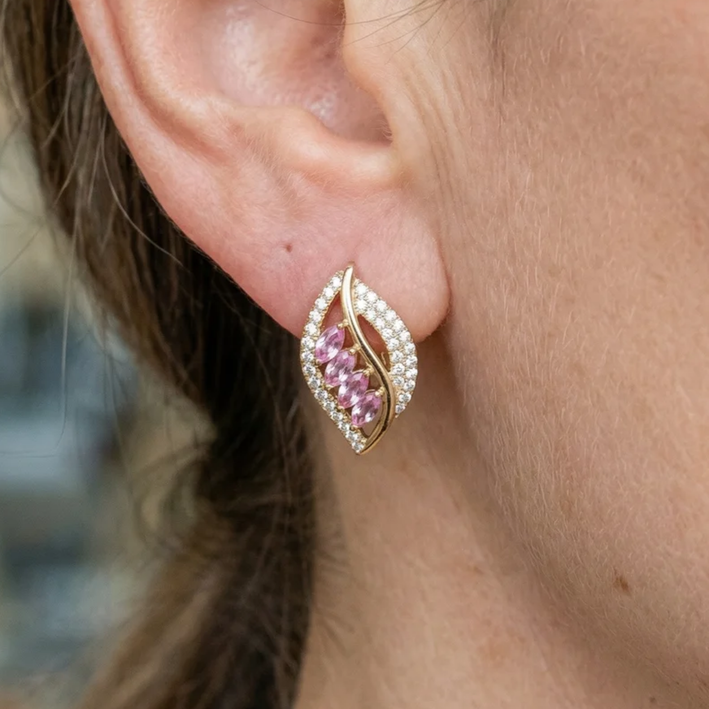 Isola Blushlune Pink Sapphire Earrings