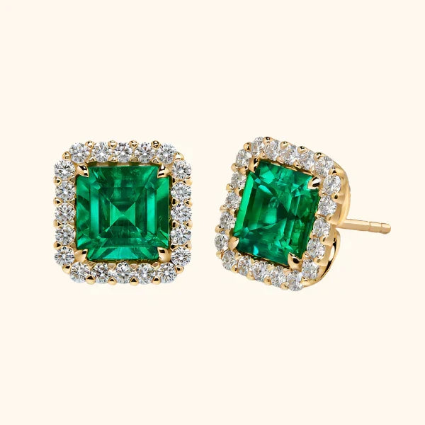 Ceryntha Malvae Gemstone Yellow Gold Earrings