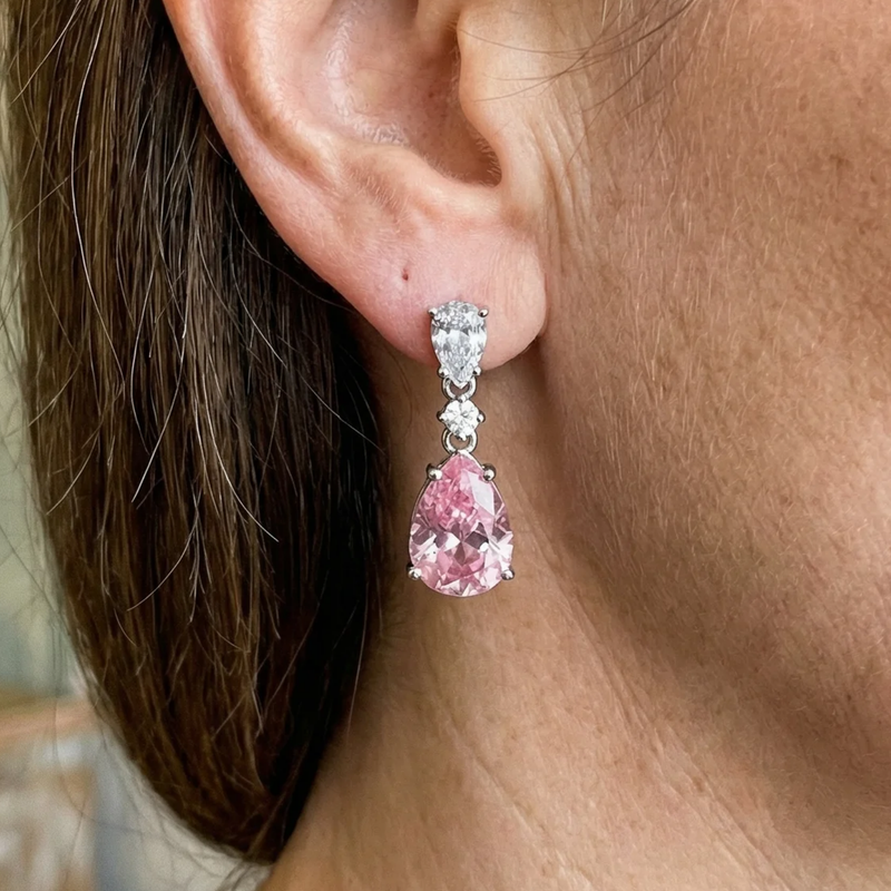 Mireya Blushflare Drop Earrings
