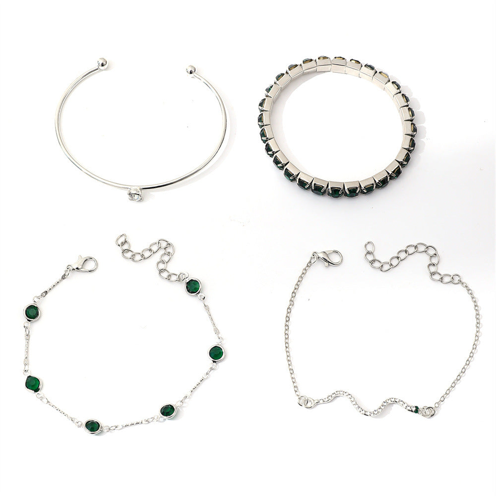 Sorina Feldwyn Parure Bracciali Smeraldo