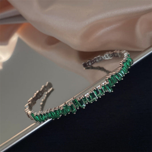 Pulsera Milena Thalys con Piedras Preciosas | Oro Blanco